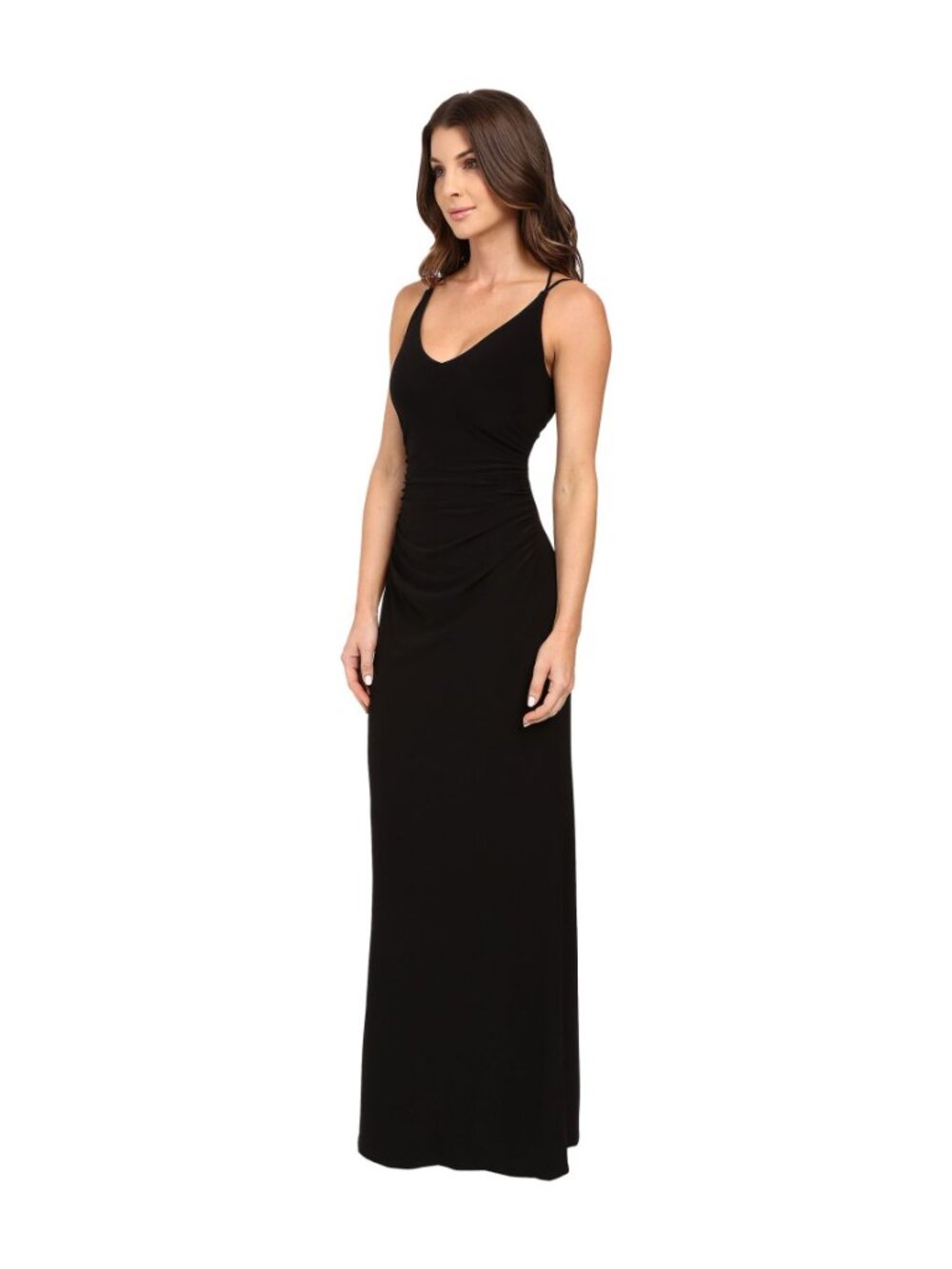 🆕LAUNDRY SHELLI SEGAL Strappy Jersey Maxi Dress Gown 10 - Picture 3 of 9